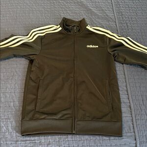 adidas Black Jacket with White Stripes